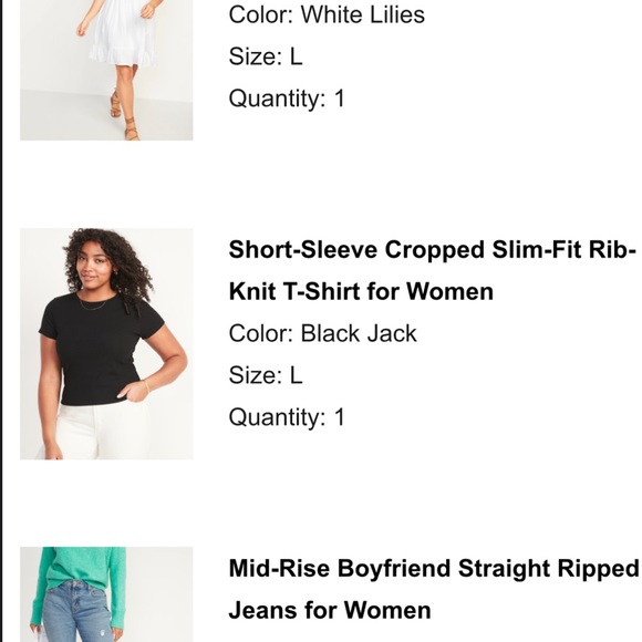 Old Navy Bundle Rib-Knit Crop T-shirt and Tank size L - Picture 2 of 2